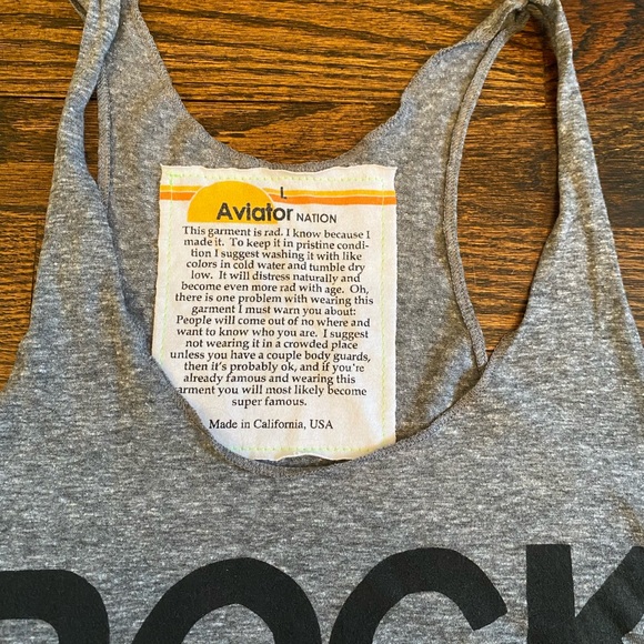 Aviator Nation “Rock and Roll' Tank Top - Picture 2 of 3